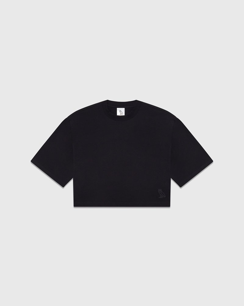 ovo cropped kurzarm-t-shirt „octobers very own schwarz