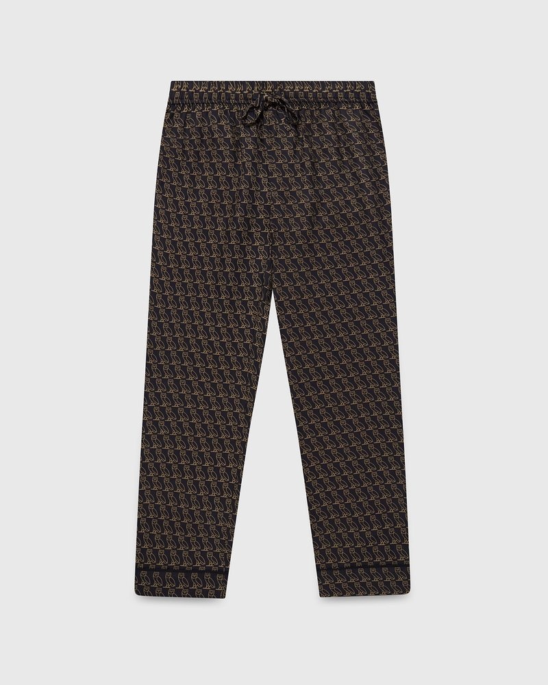 schwarzer seidenpyjama von octobers very own ovo
