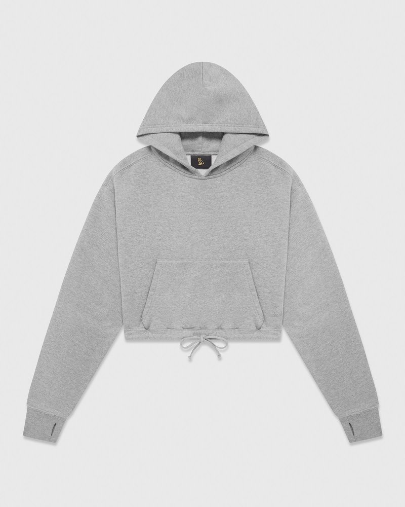 sweaters octobers very own ovo cropped hoodie grau