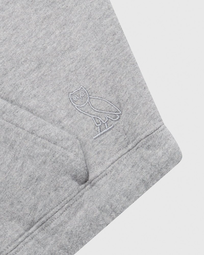 sweaters octobers very own ovo cropped hoodie grau