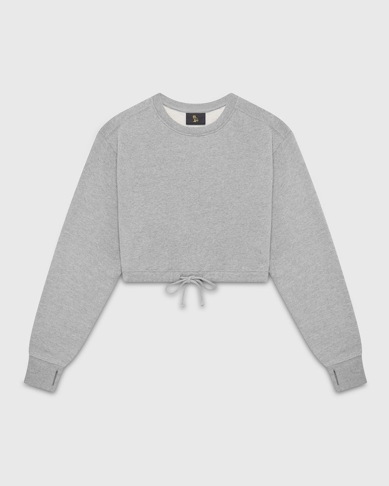sweaters octobers very own ovo cropped crewneck sweatshirt grau