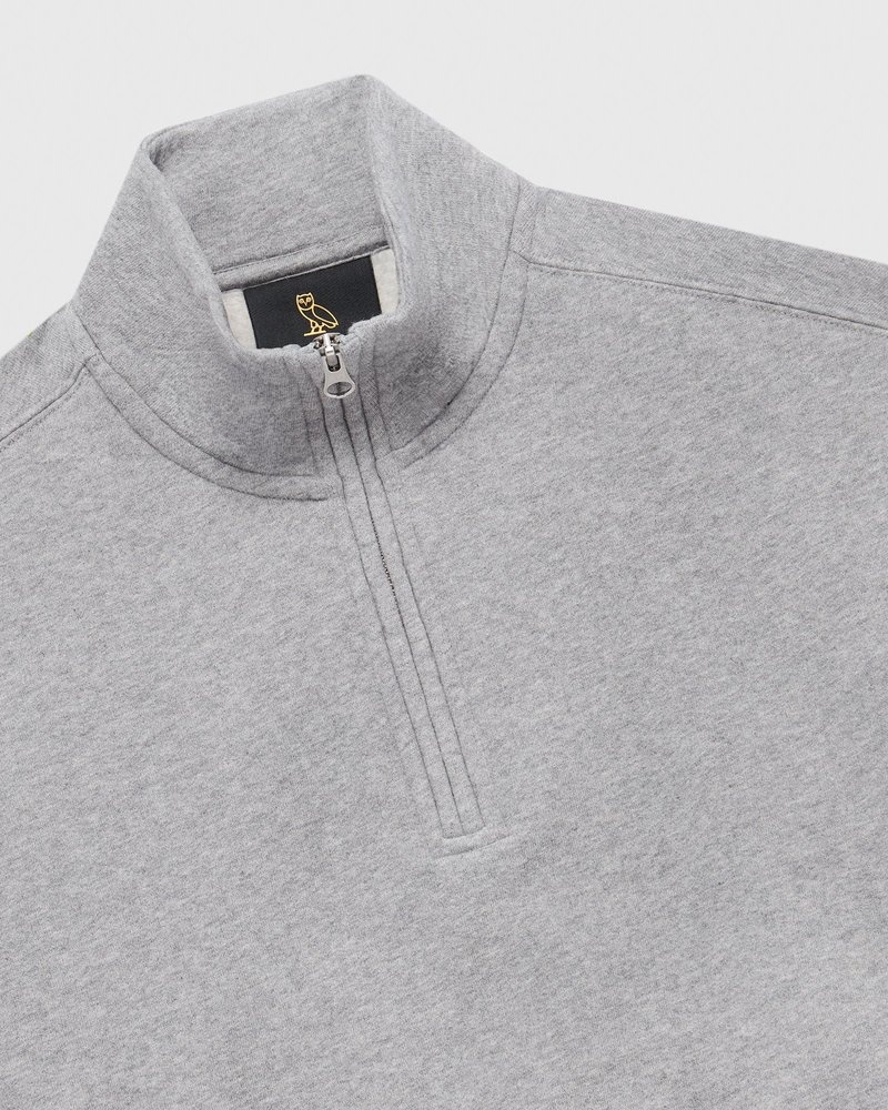 sweaters octobers very own ovo quarter zip mockneck sweatshirt grau