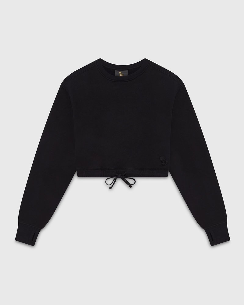 sweaters octobers very own ovo cropped crewneck sweatshirt schwarz