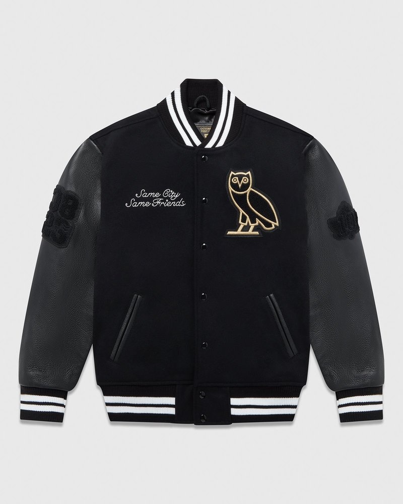 ovo collegiate jacke von outerwear octobers very own schwarz