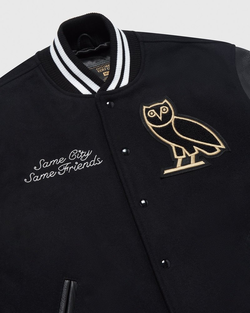 ovo collegiate jacke von outerwear octobers very own schwarz