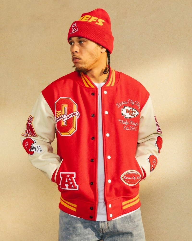 ovo nfl kansas city chiefs collegejacke aus der kollektion „outerwear octobers very own – rot