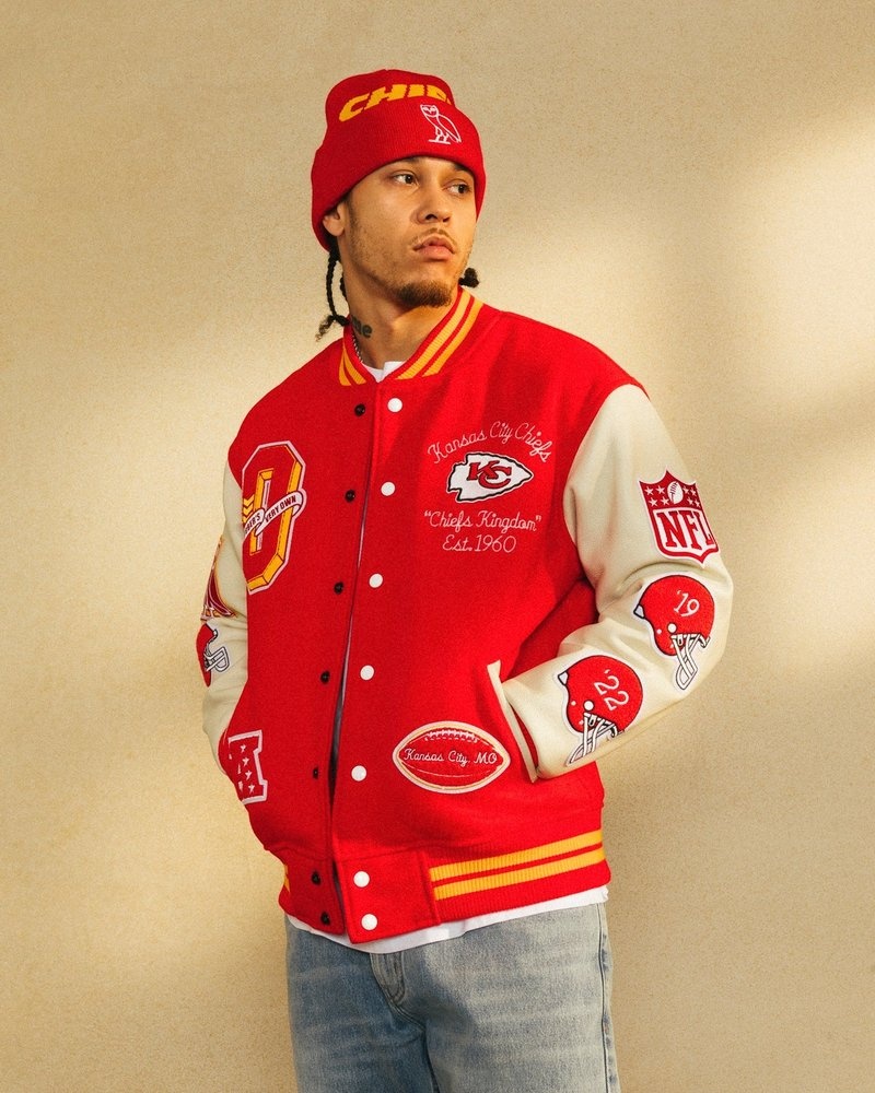 ovo nfl kansas city chiefs collegejacke aus der kollektion „outerwear octobers very own – rot