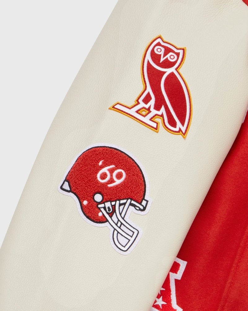 ovo nfl kansas city chiefs collegejacke aus der kollektion „outerwear octobers very own – rot