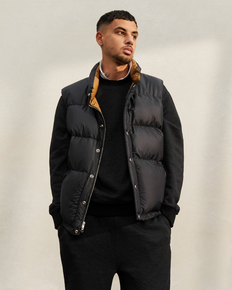 ovo crescent daunenweste aus italien schwarz – die exklusive kollektion von outerwear october.