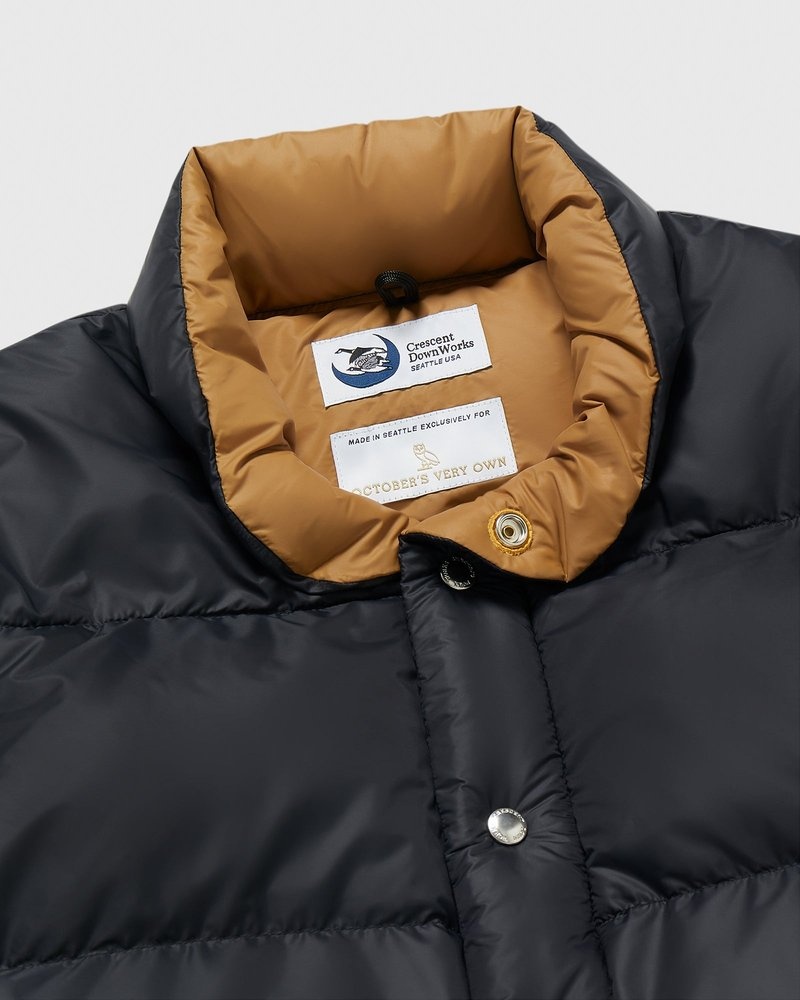 ovo crescent daunenweste aus italien schwarz – die exklusive kollektion von outerwear october.
