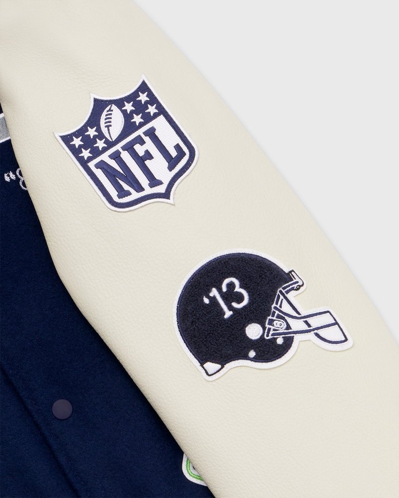 outdoorwear octobers very own ovo nfl seattle seahawks collegejacke blau