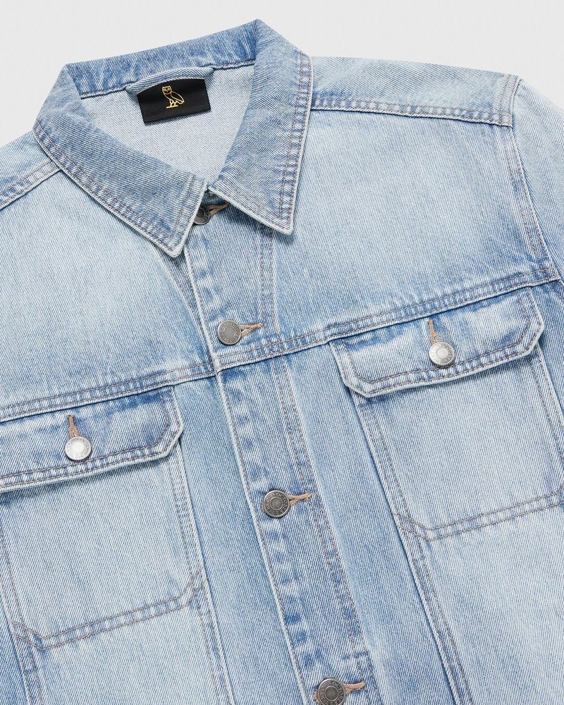 ovo truckerjacke aus dem oktober blau