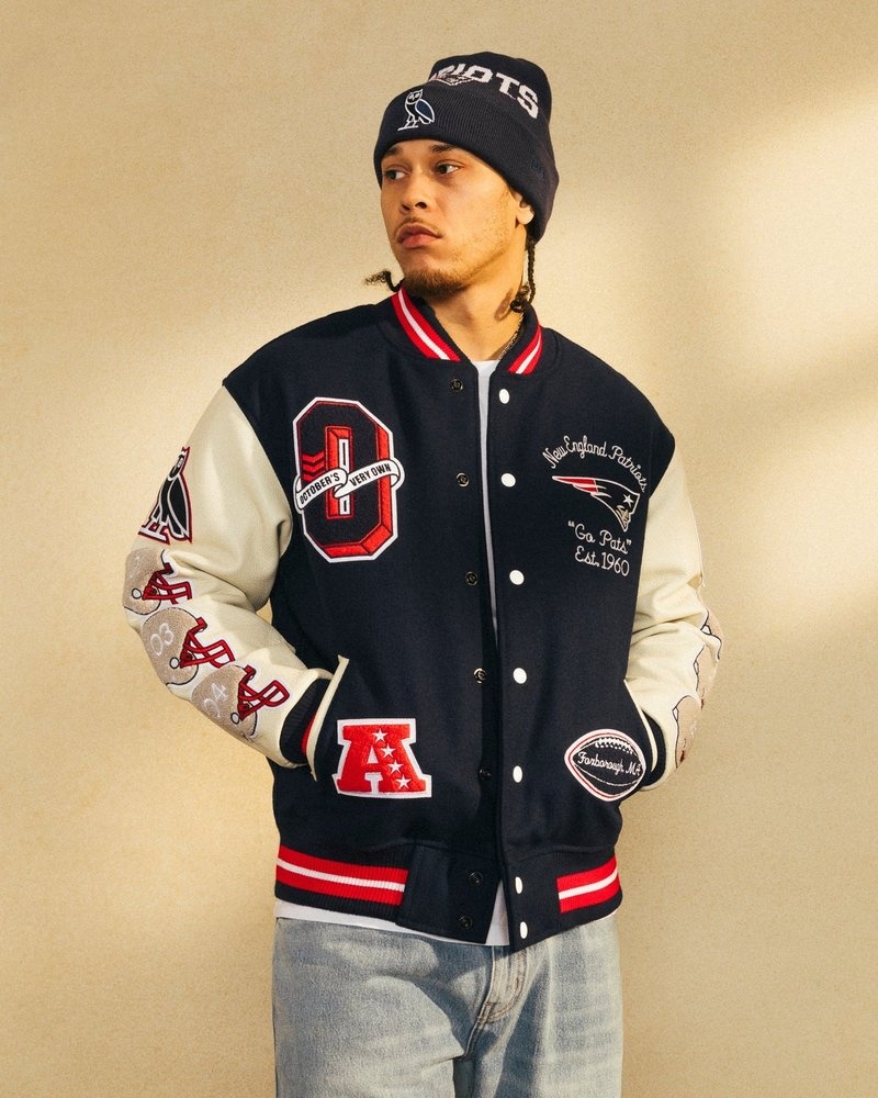 ovo nfl new england patriots collegejacke von outerwear octobers very own blau