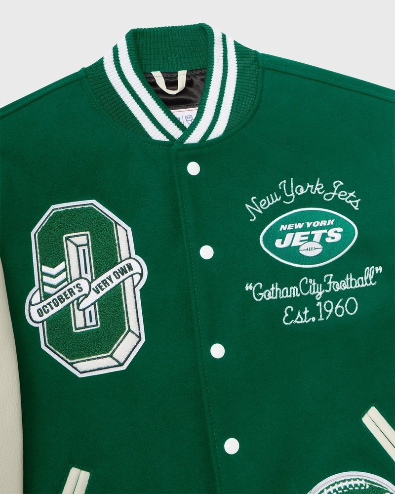 outdoor-bekleidung oktober – ovo nfl new york jets collegejacke grün