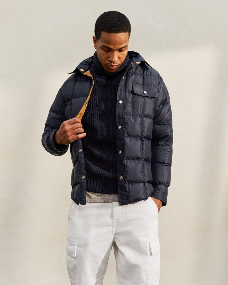 ovo crescent daunenhemd von outerwear octobers very own marineblau