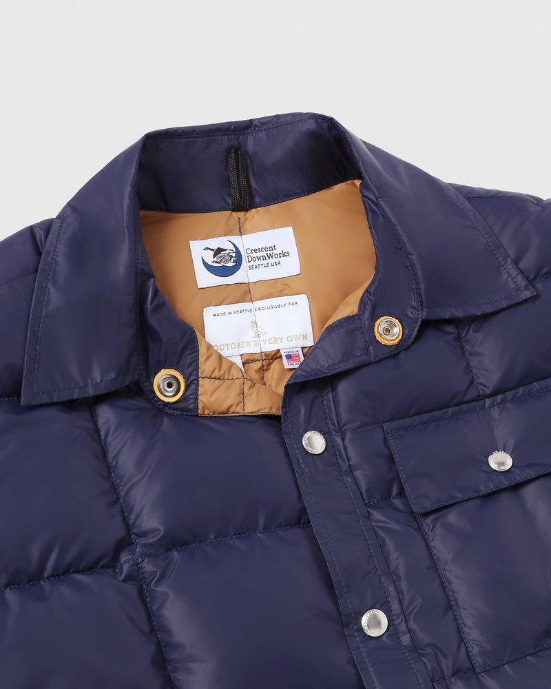 ovo crescent daunenhemd von outerwear octobers very own marineblau