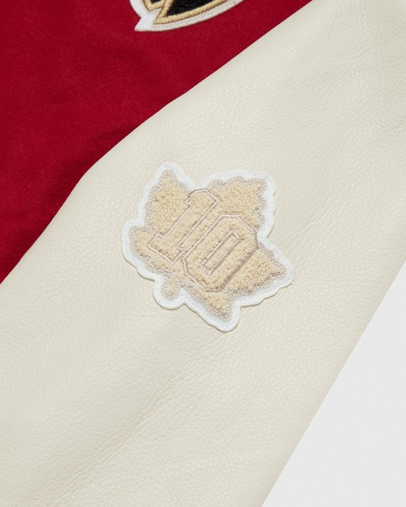 outdoor-bekleidung die ovo collegiate jacke von octobers very own in rotcreme