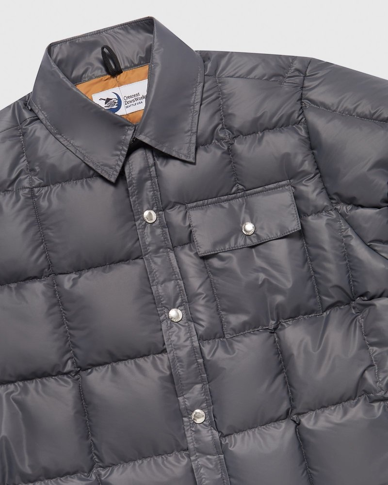 ovo crescent daunenhemd von outerwear octobers very own grau