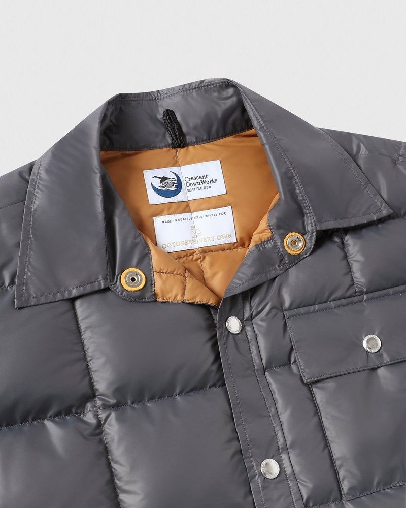 ovo crescent daunenhemd von outerwear octobers very own grau