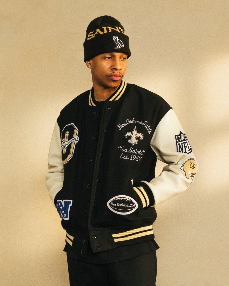 ovo nfl new orleans saints collegejacke von outerwear octobers very own schwarz
