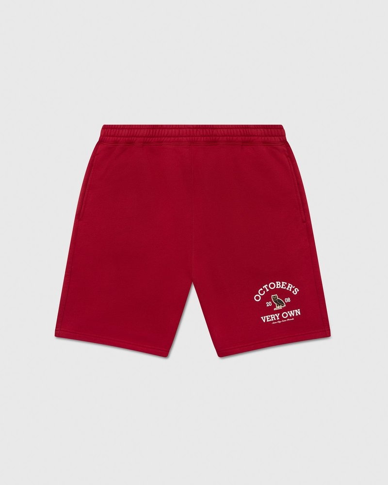 octobers very own ovo collegiate sweatshort scarlet
