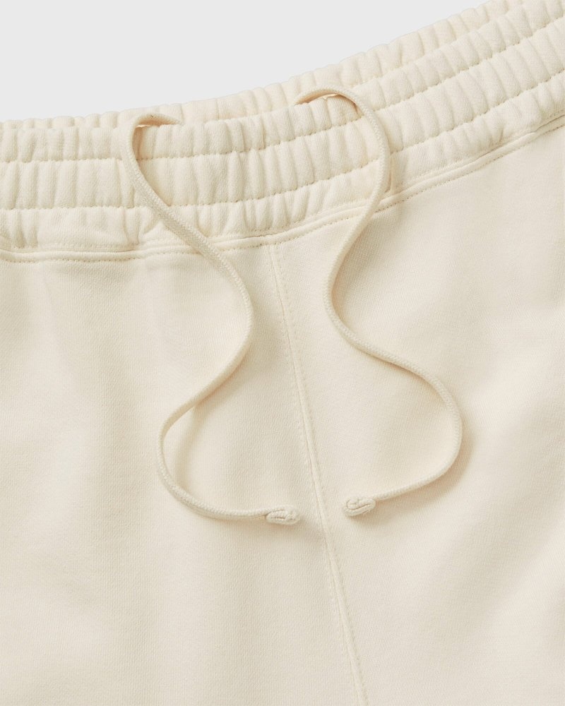 octobers very own ovo french terry jogginghose mit offenem saum in creme