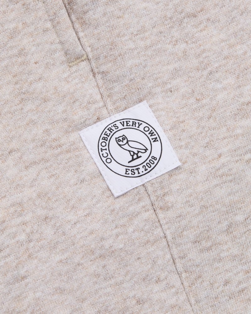 octobers very own ovo speckle fleece relaxed fit sweatpant oatmeal pants