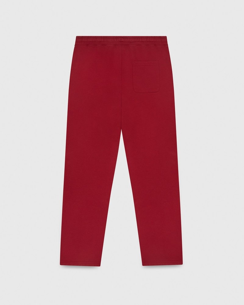 octobers very own ovo collegiate jogginghose mit offenem saum in scharlachrot