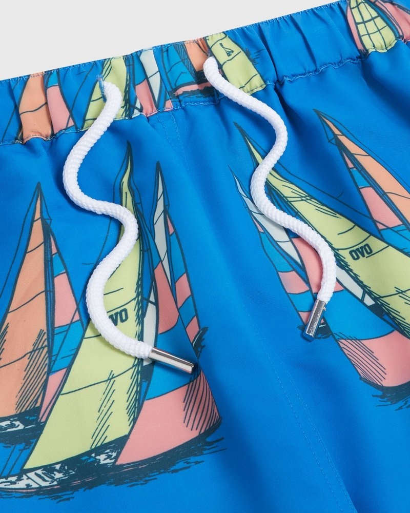octobers very own ovo regatta shorts royalblau