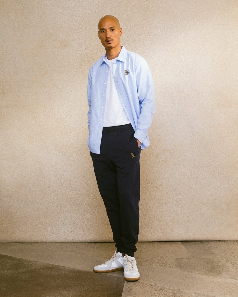 octobers very own ovo classic slim fit jogginghose marineblau