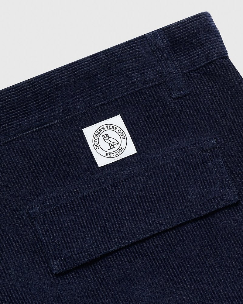 octobers very own ovo cord-cargohose marineblau