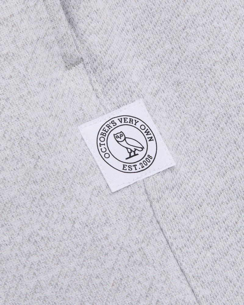 octobers very own ovo speckle fleece relaxed fit sweatpant gray