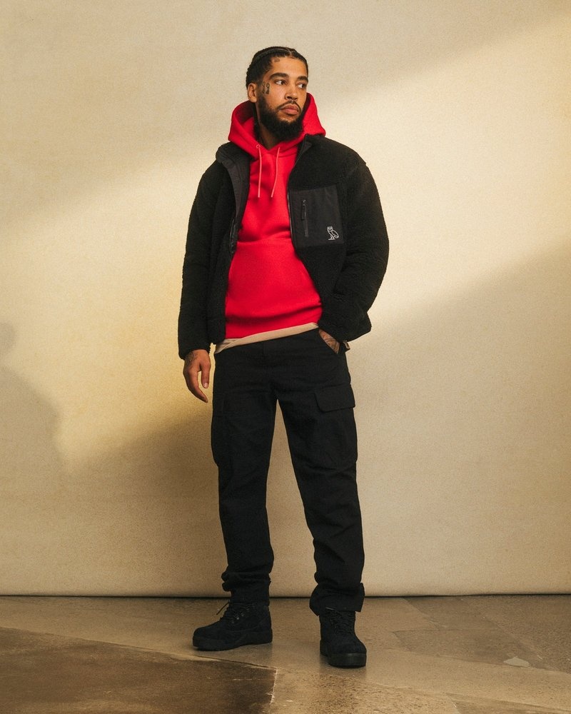 octobers very own ovo ripstop cargohose schwarz