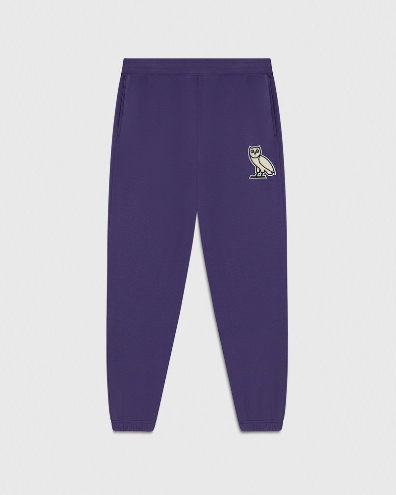 oktobers ganz eigene ovo mini og plüsch-jogginghose lila hose