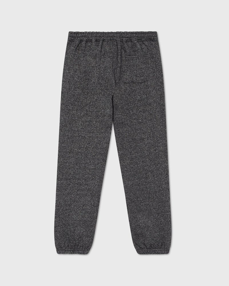 octobers very own ovo speckle fleece relaxed fit sweatpant black