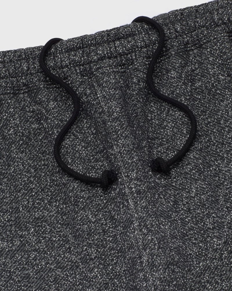 octobers very own ovo speckle fleece open hem sweatpant black