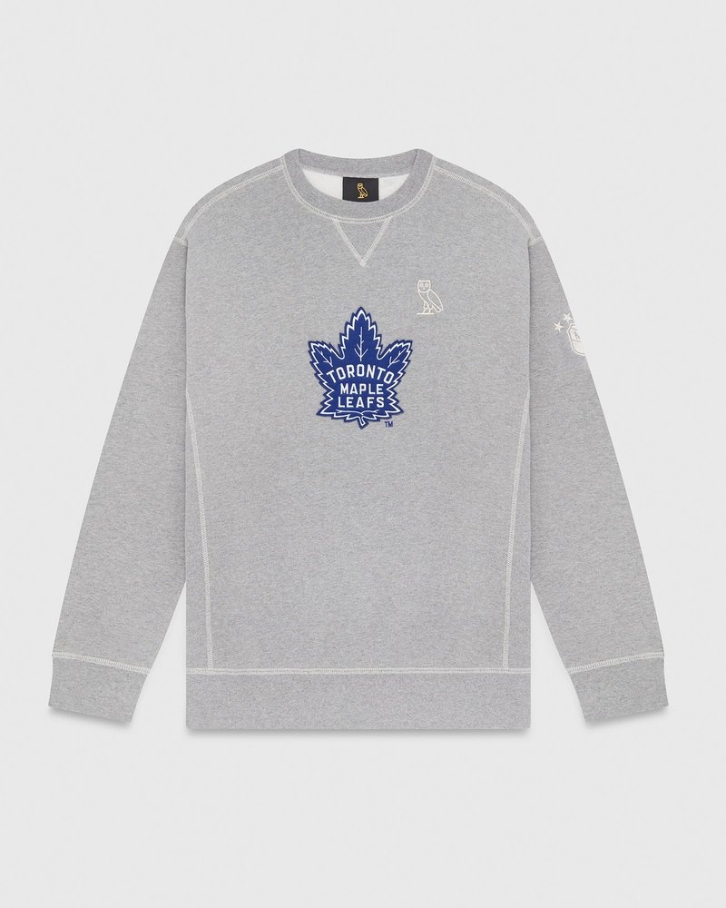 ovo toronto maple leafs rundhalspullover aus dem oktober grau