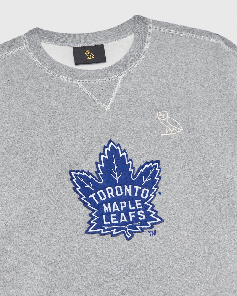 ovo toronto maple leafs rundhalspullover aus dem oktober grau
