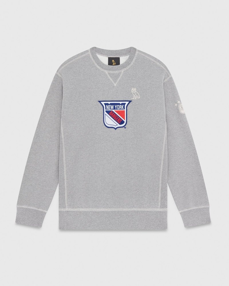 ovo new york rangers rundhalspullover aus dem oktober-angebot grau