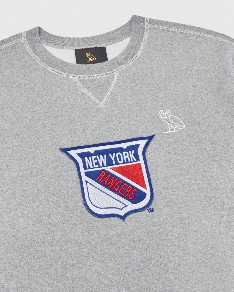 ovo new york rangers rundhalspullover aus dem oktober-angebot grau