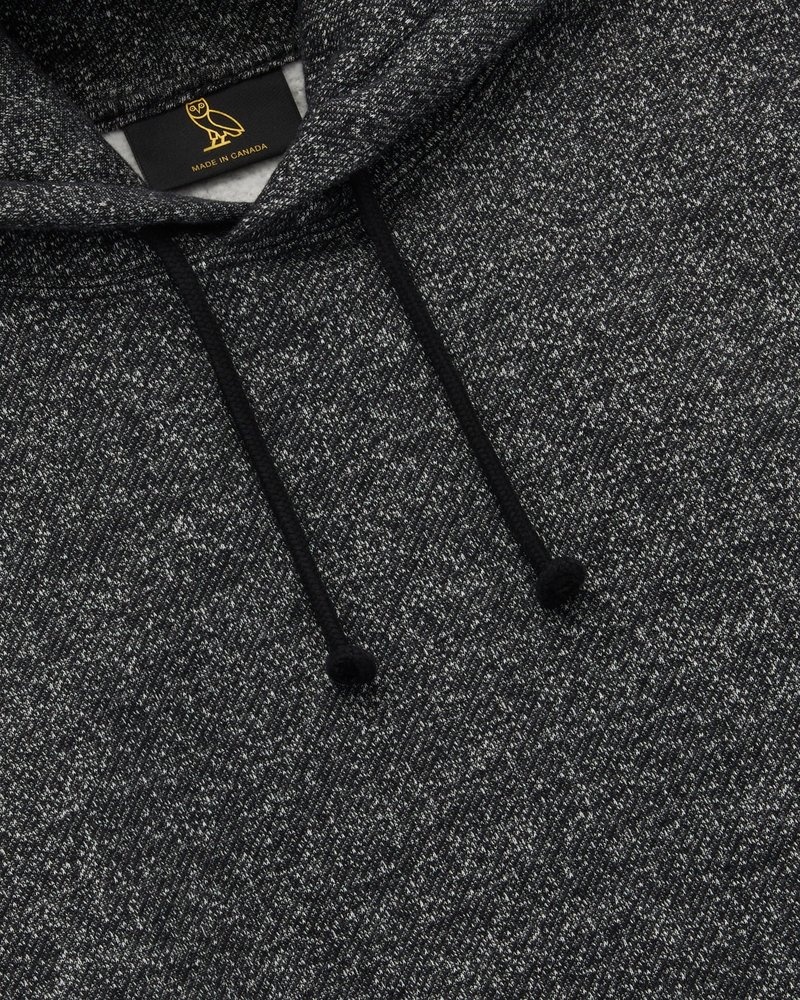 sweaters octobers very own ovo speckle fleece hoodie schwarz
