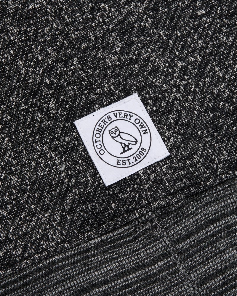 octobers very own ovo speckle fleece crewneck sweaters black