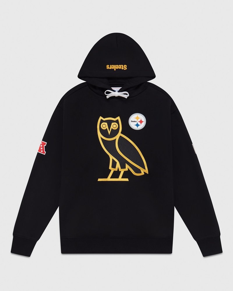 sweaters octobers very own ovo nfl pittsburgh steelers og hoodie schwarz