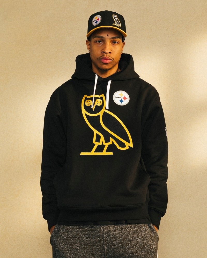 sweaters octobers very own ovo nfl pittsburgh steelers og hoodie schwarz