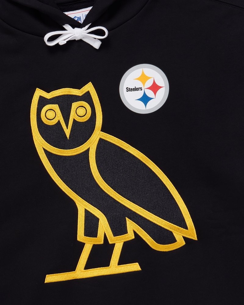 sweaters octobers very own ovo nfl pittsburgh steelers og hoodie schwarz