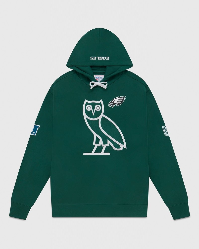 sweaters octobers very own ovo nfl philadelphia eagles og hoodie grün
