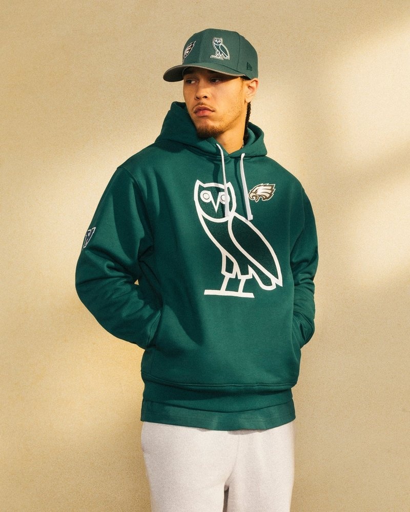 sweaters octobers very own ovo nfl philadelphia eagles og hoodie grün
