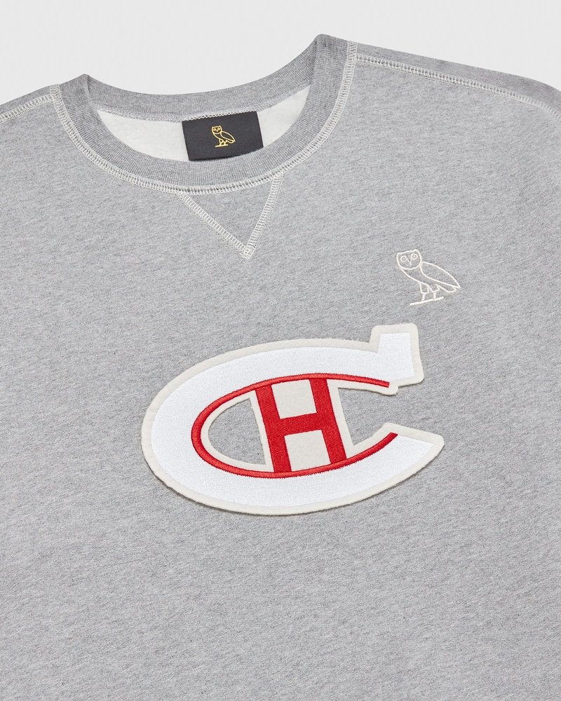 ovo montreal canadiens rundhalspullover von octobers very own grau