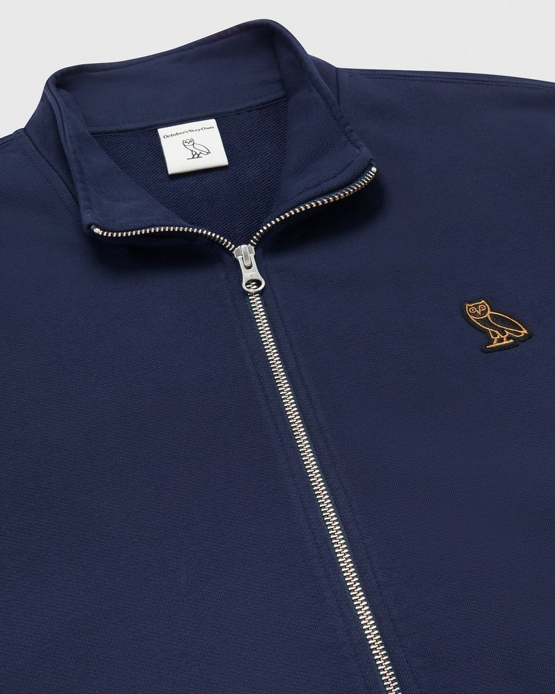 pullover oktobers eigenmarke ovo classic full-zip pista jacke marineblau