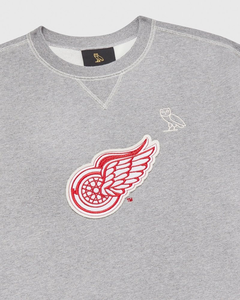 ovo detroit red wings rundhalspullover aus dem oktober grau